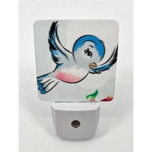 Bluebird Nightlight LED Nursery Baby Shower Gift Kids Room Auto On Plug In